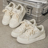 Passende Sneakers für Paare Skater Weiße flache Sneakers